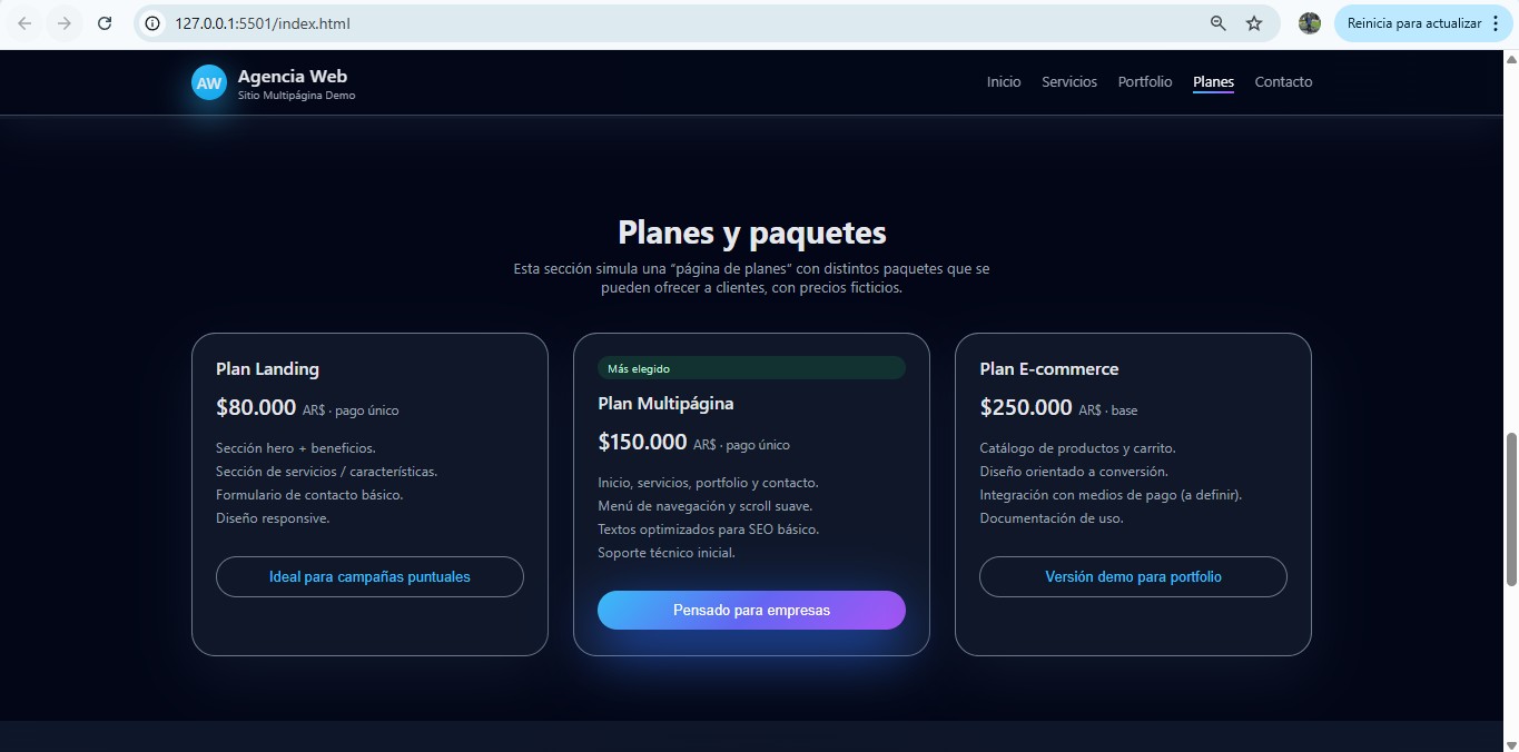 Ejemplo de Sitio Multipágina profesional